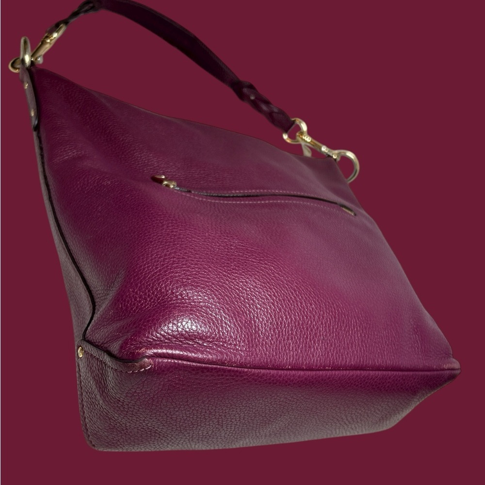 Coach  Abbey maroon Leather Shoulder Bag - Picture 8 of 12